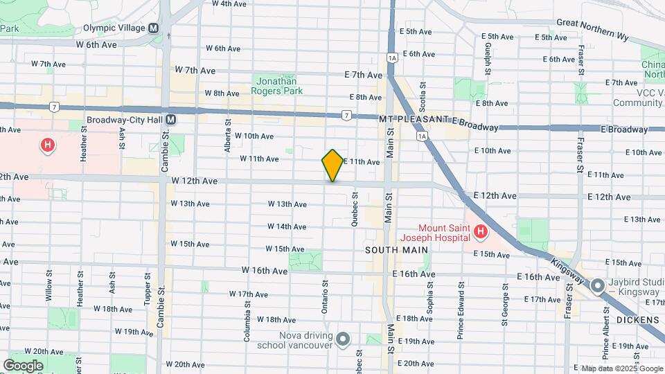 20 E 12th Ave Map and Location Details