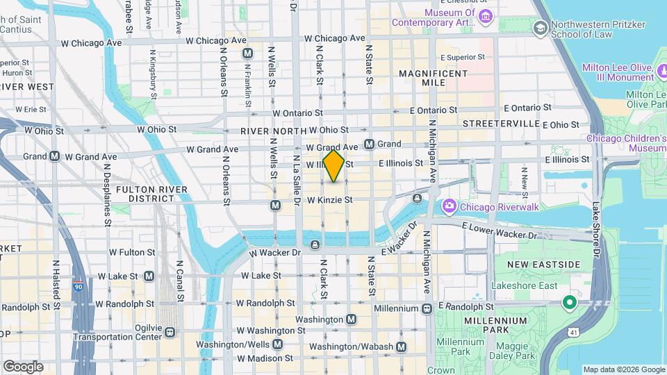 61 W Hubbard St Map and Location Details