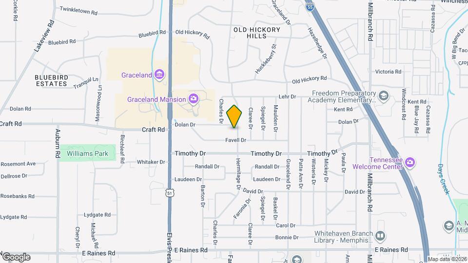 3831 Hermitage Dr Map and Location Details