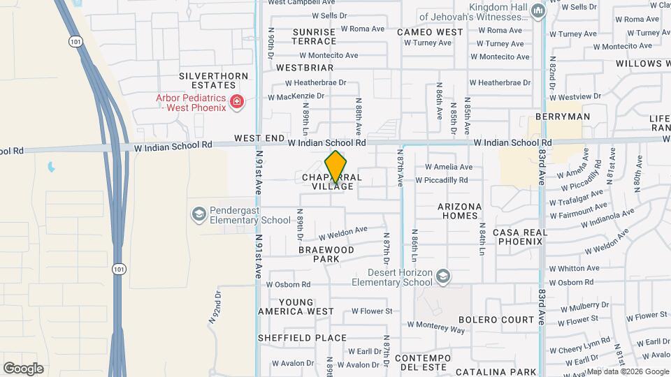 8850 W Fairmount Ave Mapa y Detalles de la Ubicación