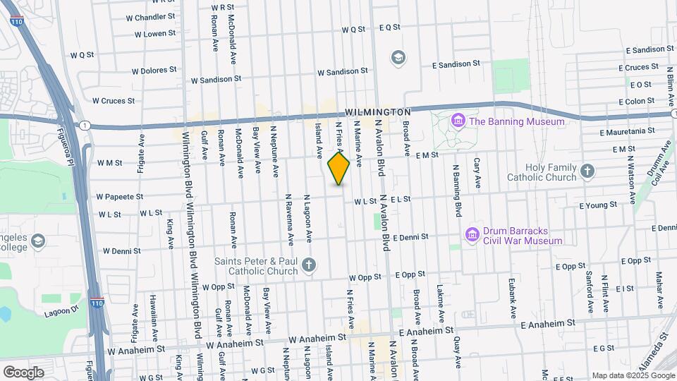 1207 N Fries Ave Map and Location Details