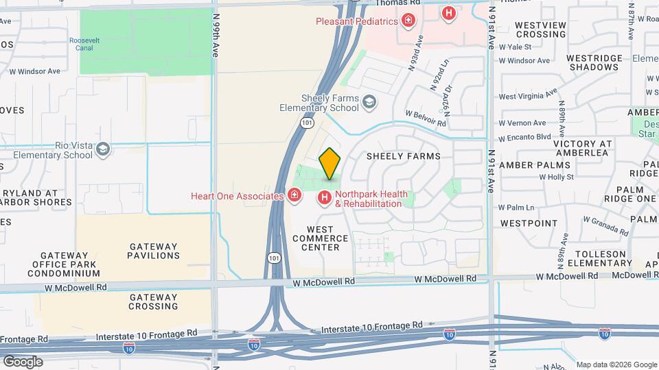9515 W Monte Vista Rd Map and Location Details