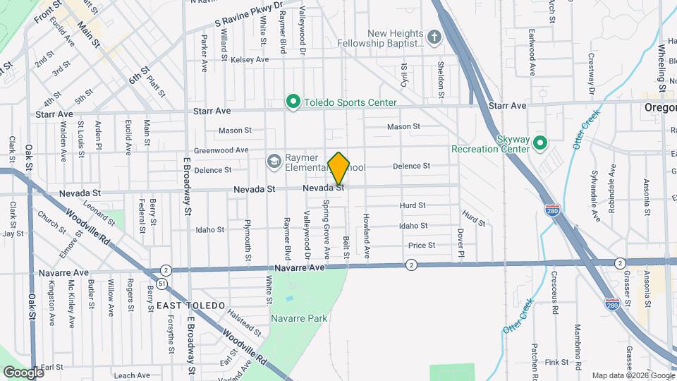 1718 Nevada St Map and Location Details