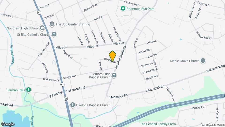 1594 Raydale Dr Map and Location Details