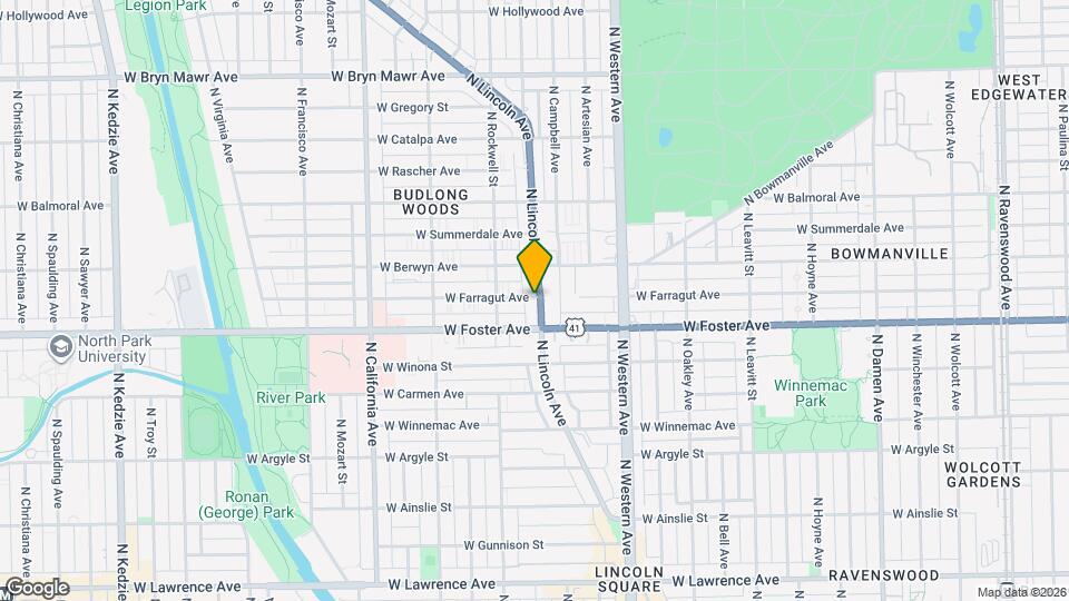 2505 W Farragut Ave Mapa y Detalles de la Ubicación