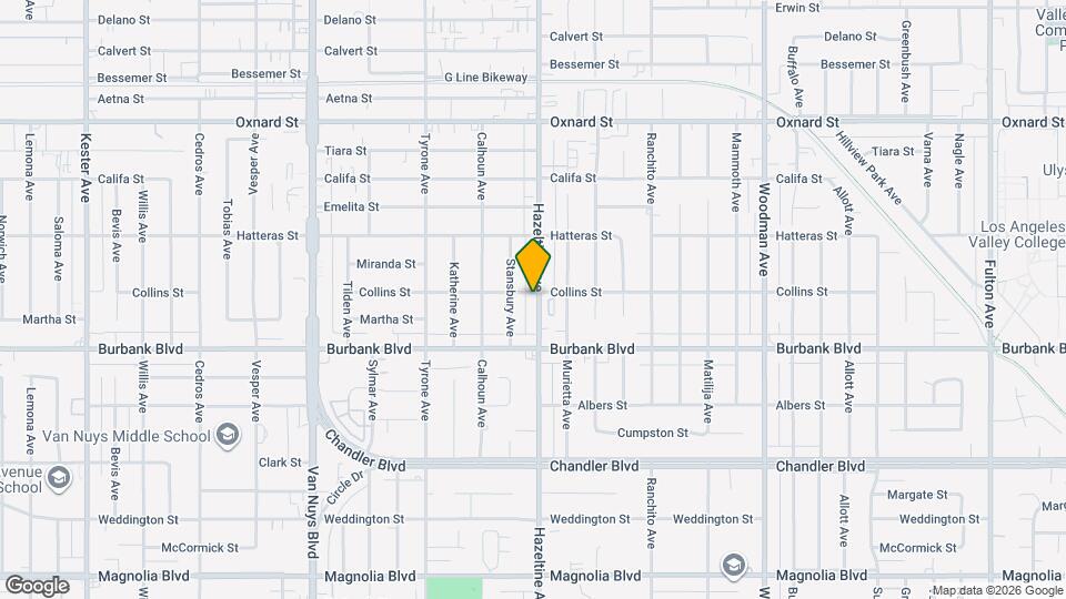 5655 Hazeltine Ave Map and Location Details