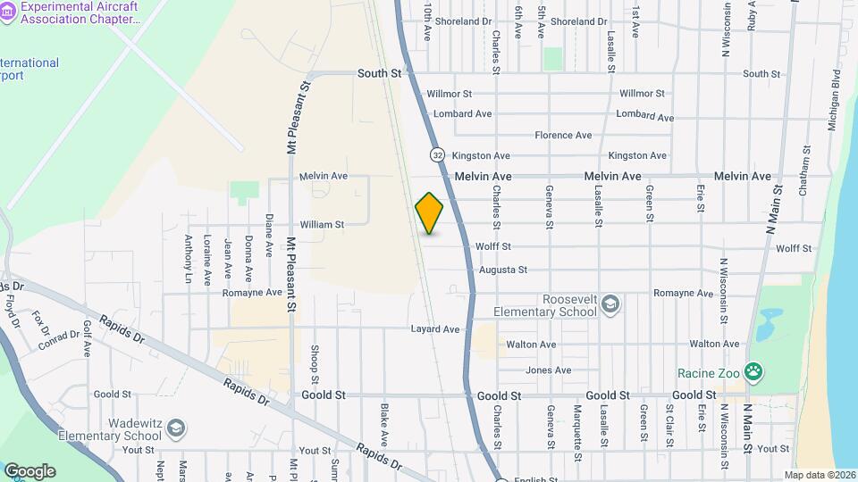 1548 Wolff St, Unit Lower efficiency Map and Location Details