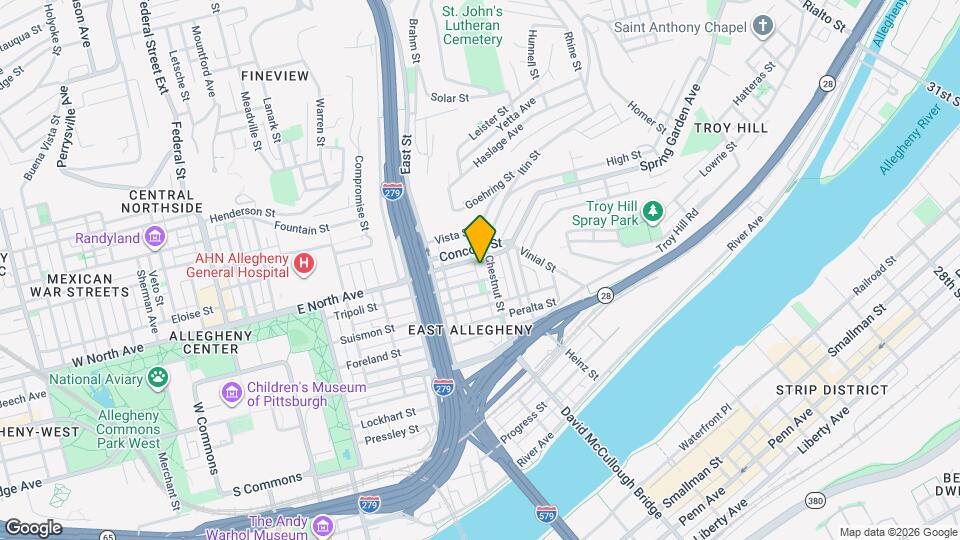 845 Spring Garden Ave Mapa y Detalles de la Ubicación