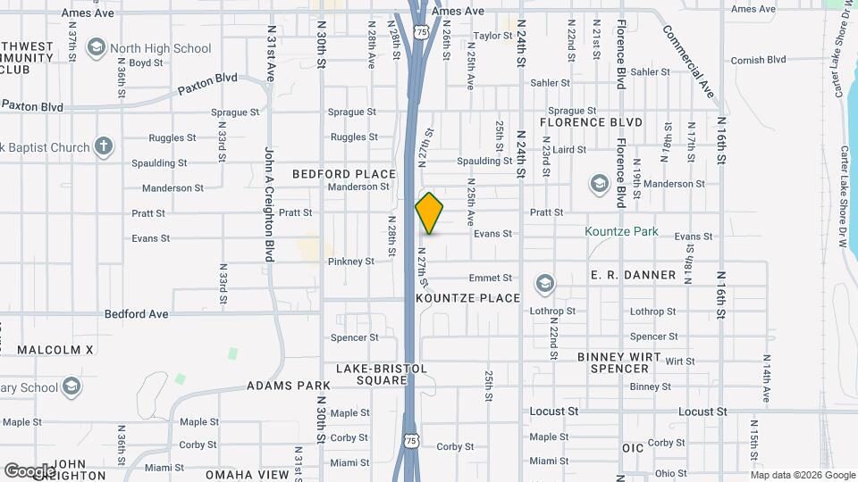 2595 Evans St Map and Location Details