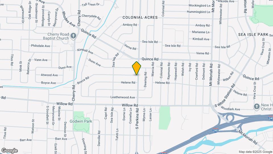 1555 S Perkins Rd Map and Location Details