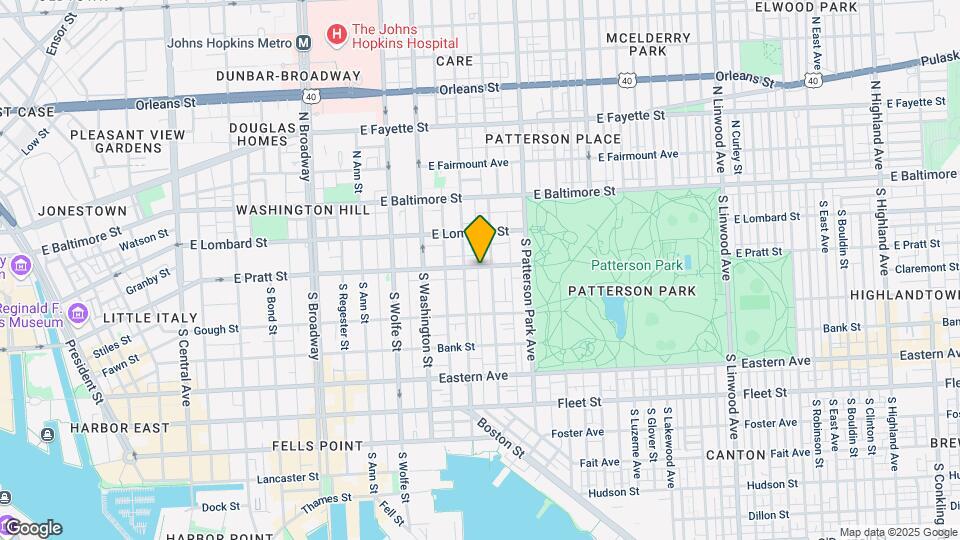 2117 E Pratt St Mapa y Detalles de la Ubicación