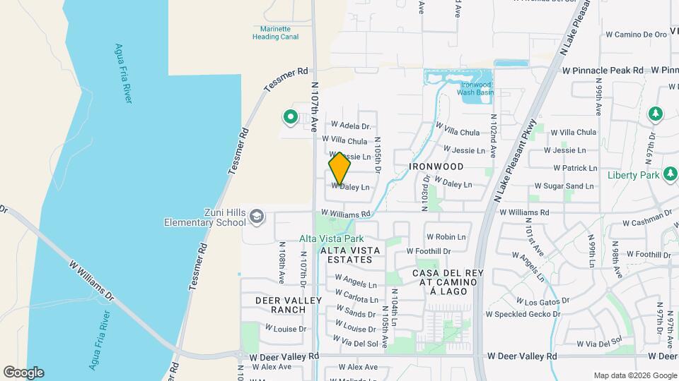 10617 W Daley Ln Map and Location Details