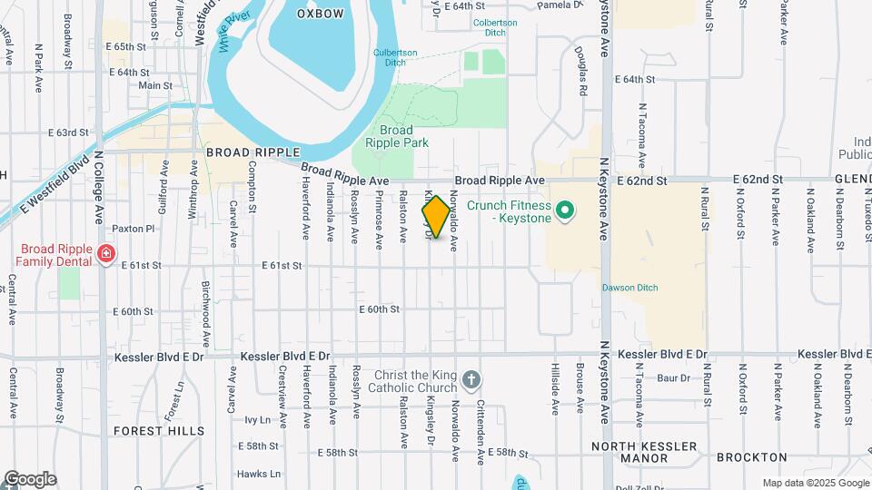 6125 Kingsley Dr Map and Location Details