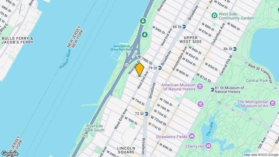 305 W 76th St Map and Location Details