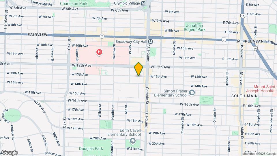 550 W 13th Av Map and Location Details