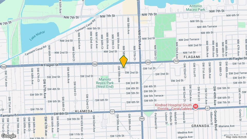 100 SW 58th Ct Map and Location Details