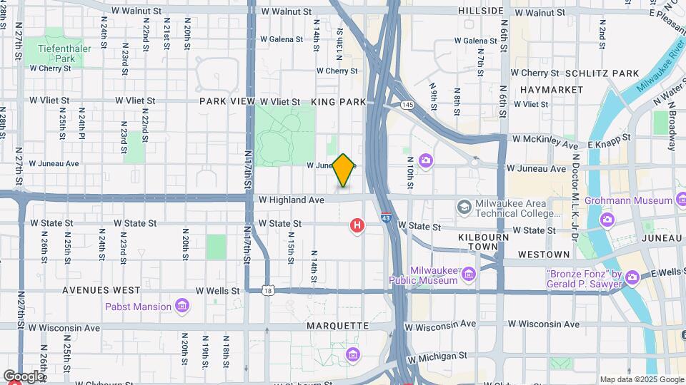 1242 W Highland Ave Map and Location Details