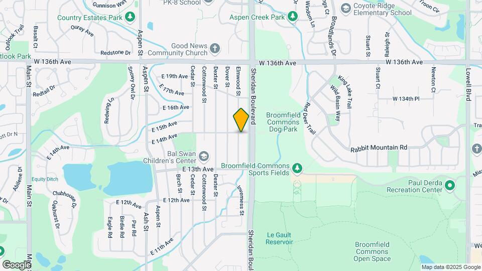 1398 Elmwood St Map and Location Details
