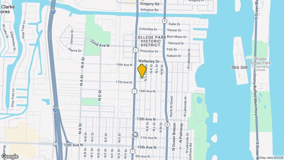 1706 N J St, Unit S2A Map and Location Details