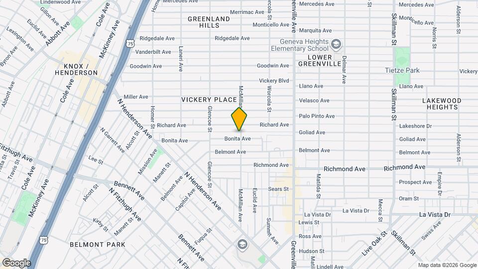 5457 Bonita Ave Mapa y Detalles de la Ubicación