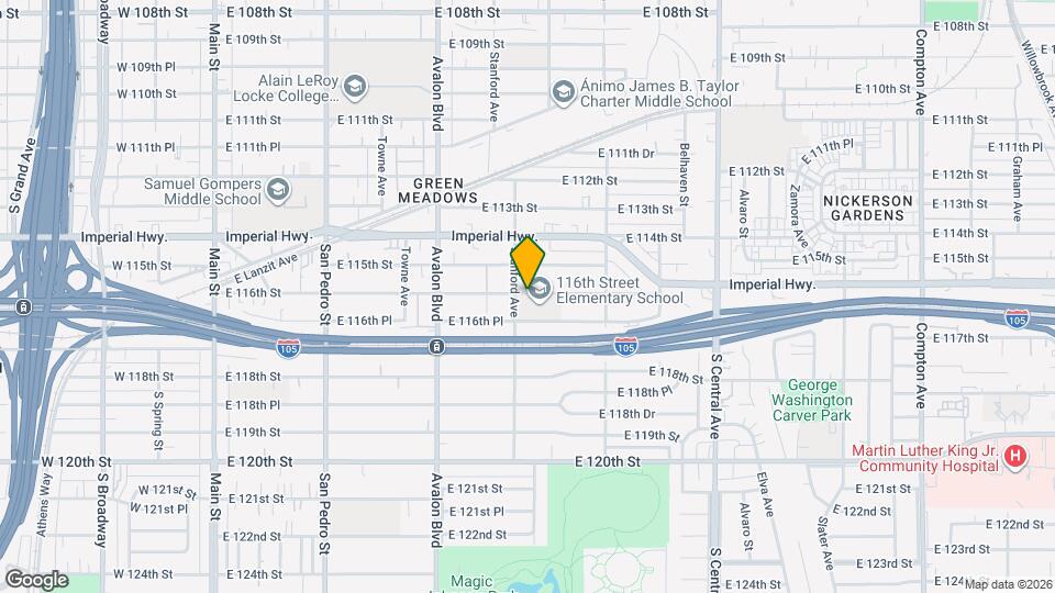 722 E 116th St Map and Location Details