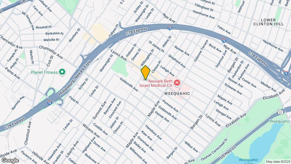 256 Weequahic Ave Mapa y Detalles de la Ubicación
