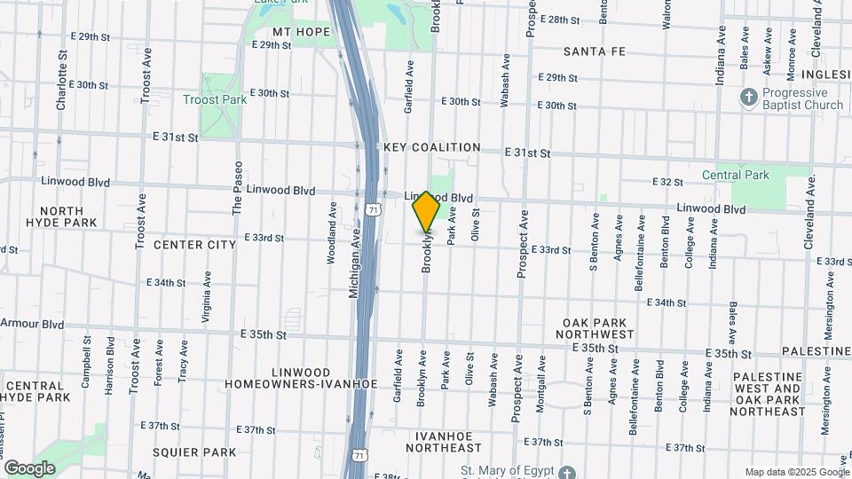 3244 Brooklyn Ave Map and Location Details