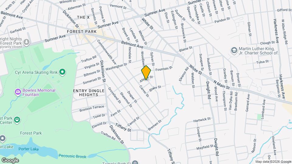 134-136-136 Woodlawn St Map and Location Details