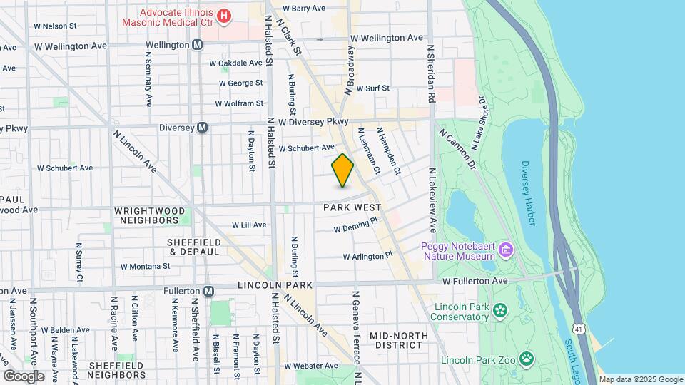 642 W Wrightwood Ave Map and Location Details