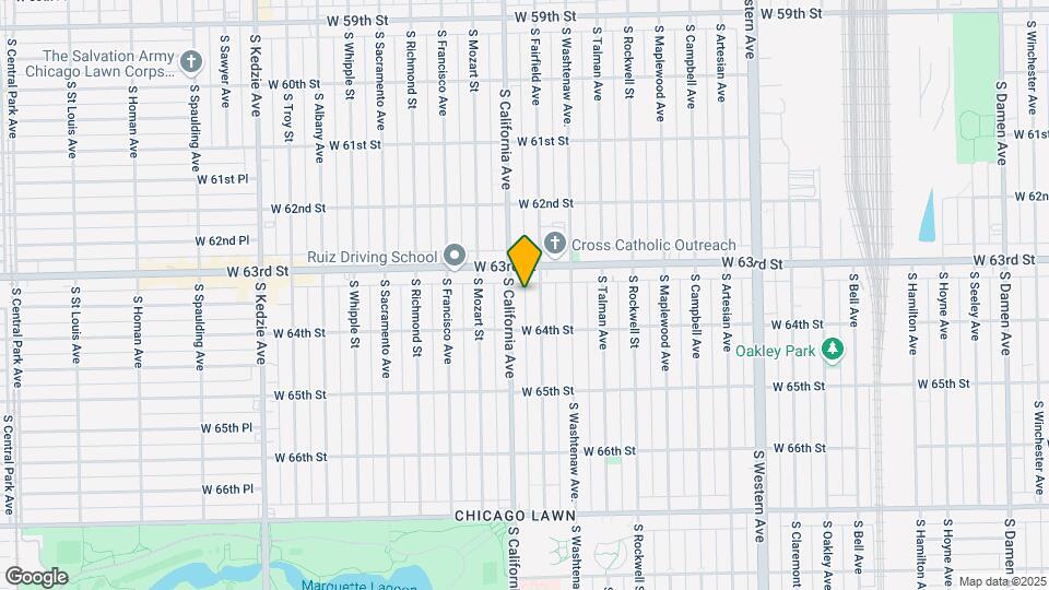 6321-6331 S California Ave Mapa y Detalles de la Ubicación