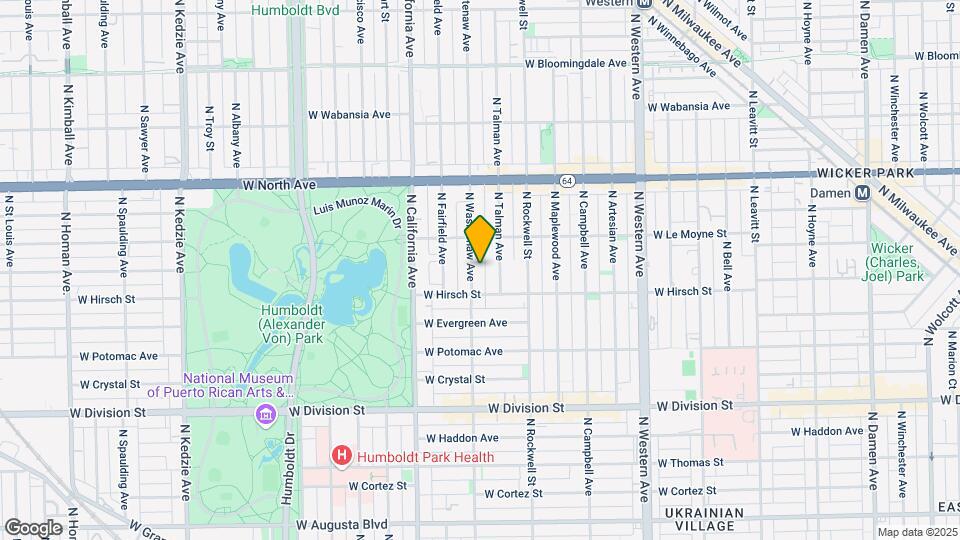 1425 N Washtenaw Ave Map and Location Details