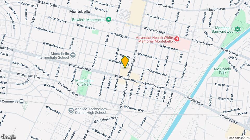 125 N Montebello Blvd Map and Location Details