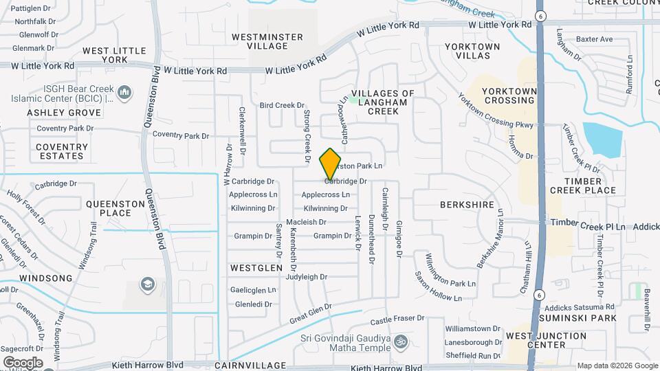 16835 Carbridge Dr Map and Location Details