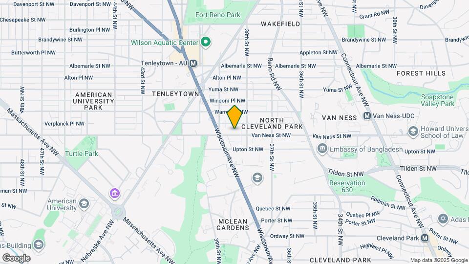3811 Van Ness St NW Map and Location Details