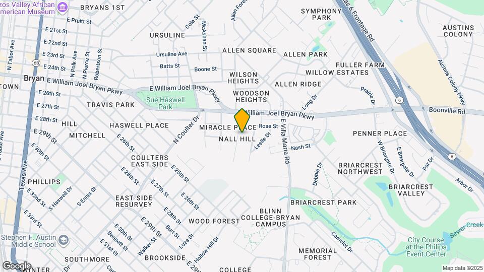 AUG 2026 MOVE IN! UPDATED 2/2 HOUSE IN BRYAN Map and Location Details