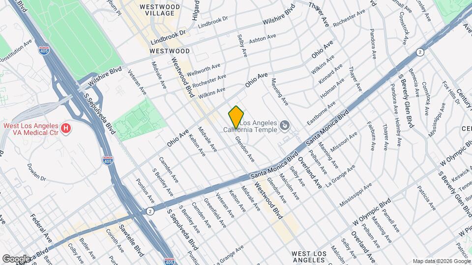 1612 1/2 Glendon Ave Map and Location Details