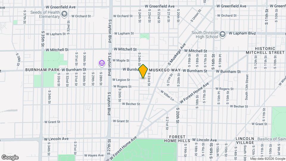 1952 S 24th St, Unit 1952A Map and Location Details