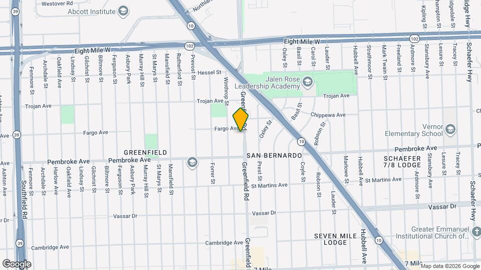 19961 Greenfield Rd Map and Location Details