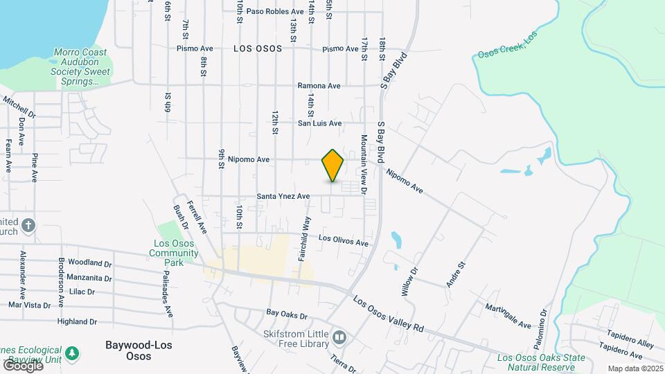 1244 Santa Ynez Ave Map and Location Details