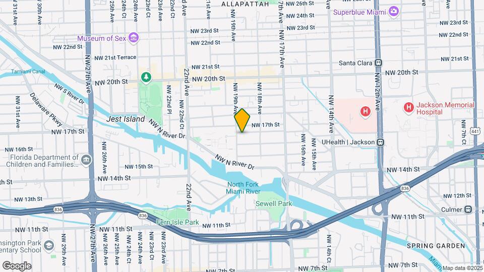 1870 NW 16th Ter, Unit Rear Map and Location Details