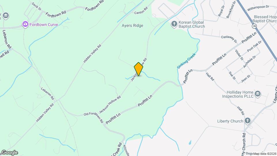 1701 Jackson Hollow Rd Mapa y Detalles de la Ubicación