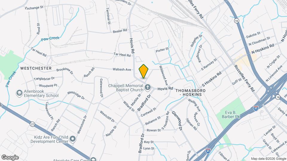 4604 Hovis Rd Map and Location Details