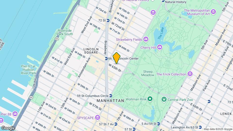 50 W 66th St Mapa y Detalles de la Ubicación