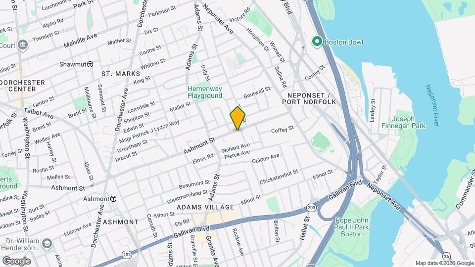 491 Ashmont St, Unit #1 Map and Location Details