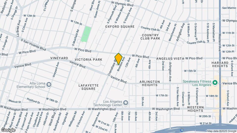 1419 S Bronson Ave Map and Location Details