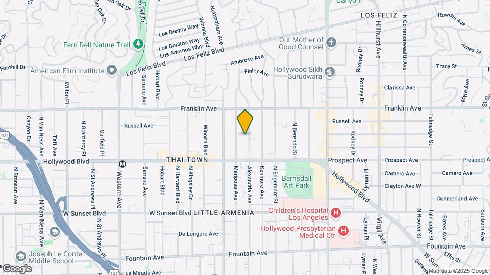 1753 N Alexandria Ave Mapa y Detalles de la Ubicación