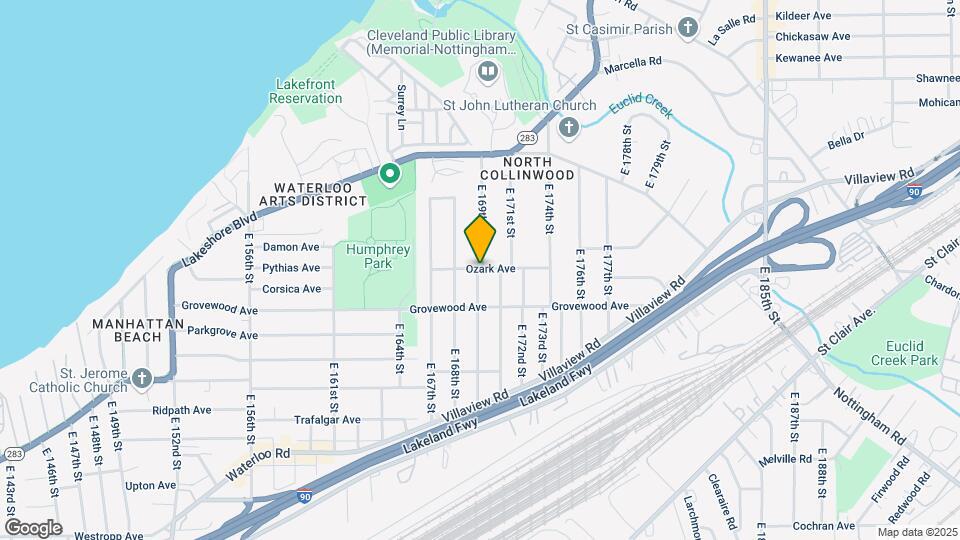 1129 E 169th St, Unit DOWN Map and Location Details