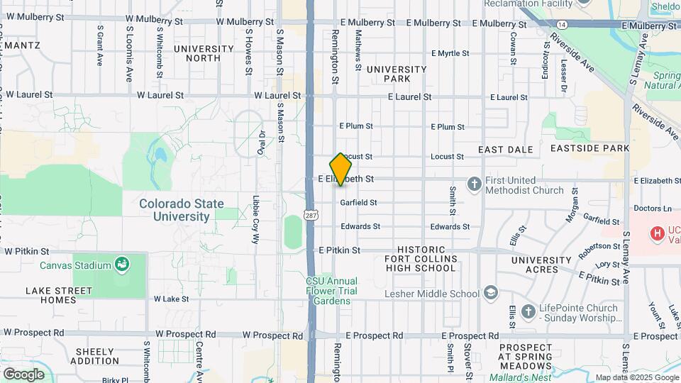 1010 Remington Street, Unit D Map and Location Details