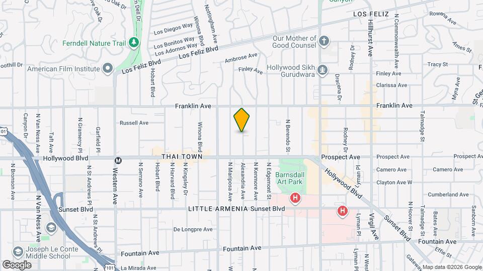 1763 N Alexandria Ave, Unit 1763 Map and Location Details