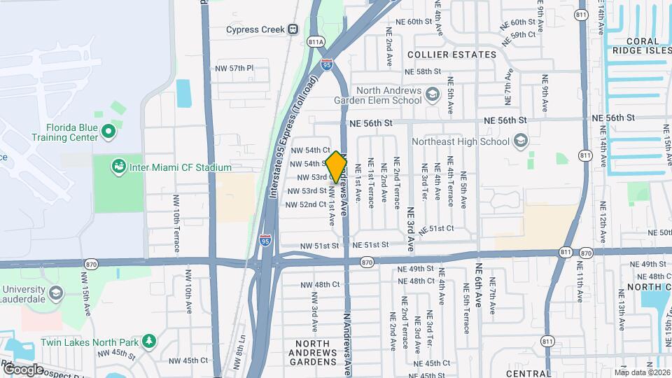 5300 NW 1st Ave Map and Location Details